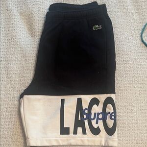 Lacoste Men’s Black and White Bottoms